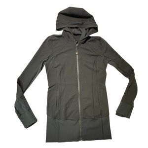 Lululemon Daily Practice Women’s 8 Black Full Zip Hooded Yoga Jacket Luon Soft